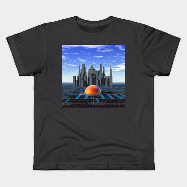 Digital City Kids T-Shirt by perkinsdesigns